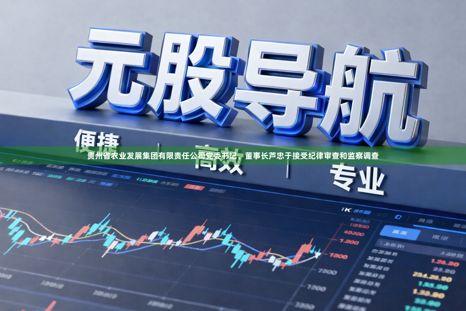 贵州省农业发展集团有限责任公司党委书记、董事长芦忠于接受纪律审查和监察调查