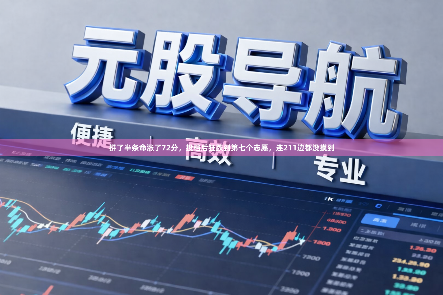 拼了半条命涨了72分,投档后狂跌到第七个志愿,连211边都没摸到