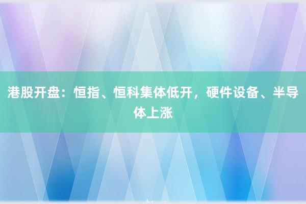 港股开盘：恒指、恒科集体低开，硬件设备、半导体上涨