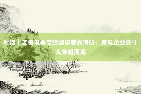 对话｜老板电器高级副总裁周海昕：家电企业靠什么穿越周期