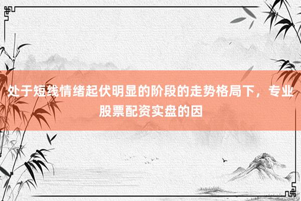 处于短线情绪起伏明显的阶段的走势格局下，专业股票配资实盘的因