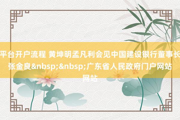 平台开户流程 黄坤明孟凡利会见中国建设银行董事长张金良 广东省人民政府门户网站
