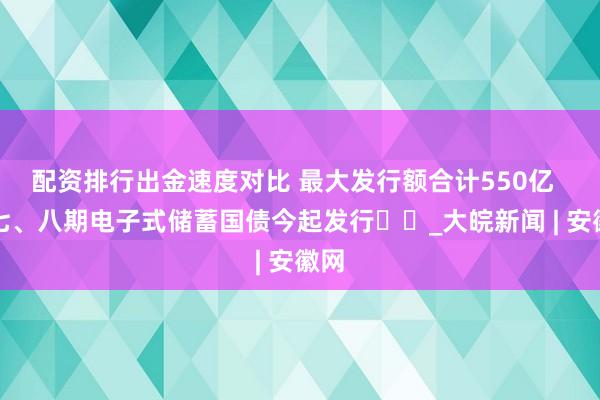 配资排行出金速度对比 最大发行额合计550亿  第七、八期电子式储蓄国债今起发行‌‌_大皖新闻 | 安徽网