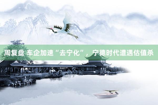 周复盘 车企加速“去宁化”，宁德时代遭遇估值杀