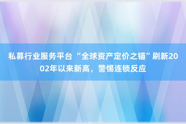 私募行业服务平台 “全球资产定价之锚”刷新2002年以来新高,警惕连锁反应