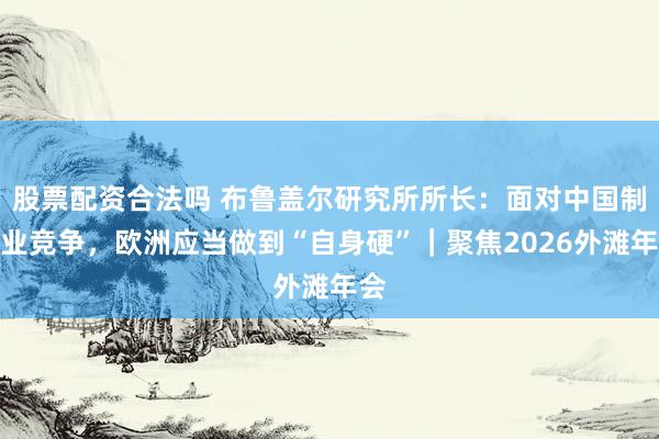 股票配资合法吗 布鲁盖尔研究所所长：面对中国制造业竞争，欧洲应当做到“自身硬”｜聚焦2026外滩年会